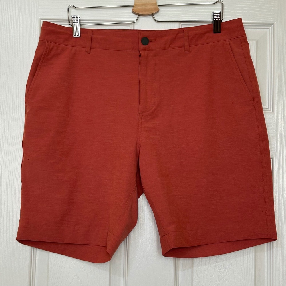 Faherty All Day Shorts Men's Brick‎ Red Size 35 Recycled Polyester Blend